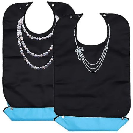 2 stk. Voksen Hagesmæk Dekorativ Voksen Hagesmæk Ældre Mad Hagesmæk Senior Hagesmæk Justerbar Hagesmæk