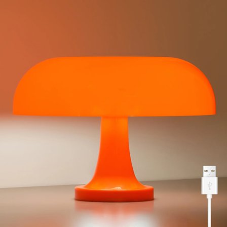 Klassisk Sopp Bordlampe Moderne Bauhaus Kunst Bordlampe Soverom Nattbordslampe Dansk Designer Oransje Dekorativ Bordlampe