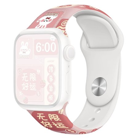 KALEBOL Morandi Silicone Watch Band Apple Watch Series 10 46mm Wrist Strap - Kanin