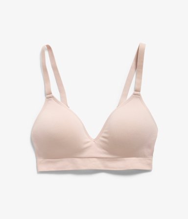 Kappahl | Stanik bez szwów i fiszbin Jasnoróżowy XL | Jasnoróżowy