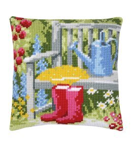 Broderikit Kudde Trädgårdsarbete