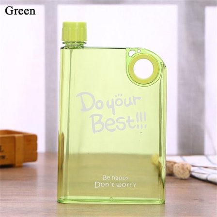 Platt vattenflaska dryckesflaska GRÖN