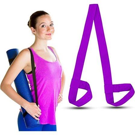 Yoga Mattebånd Justerbare Ringer Treningsmatteholder Treningsmattebærer Bærbare Skulderstropper Sling Strekkstropper for Alle Matte Størrelser