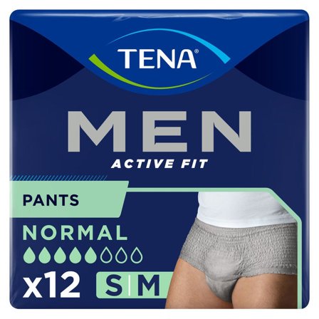 Tena Men Active Fit Pants Normal buksebleie S/M 12 stk