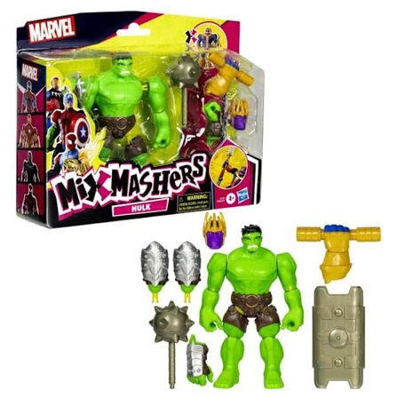 MixMashers Marvel Avengers, anpassningsbar Hulk Deluxe Actionfigur att mixa och matcha med tillbehör