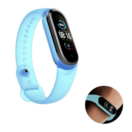 Xiaomi Mi Band 5 simple silikon klockarmband - blå