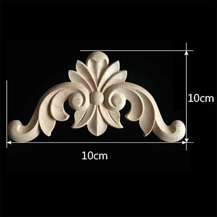 4 st Träsnidade Hörn Möbel Onlay Applikation Lister Klistermärke Heminredning DIY Dekorera Skåpbrädor Möbler~08514