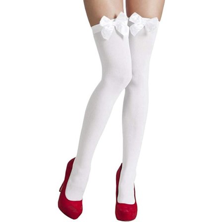 Strømper med sløjfe, Overknees, strækbare sokker, Tilbehør, Karneval