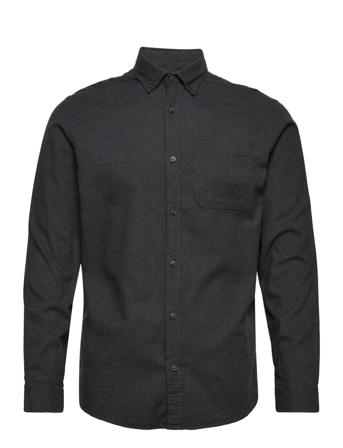 Jjeclassic Melange Shirt L/S Au22 Sn Skjorta Casual Svart Jack & J S
