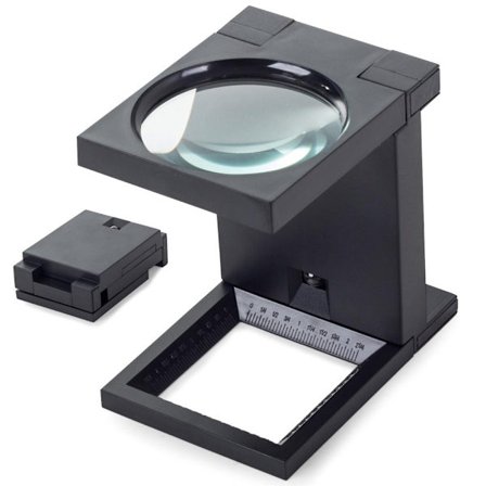 2,5x Förstoringsglas med LED-lampa & Mätskala Svart