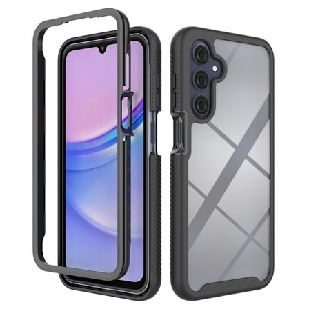 SKALO Samsung A16 Stødsikker Clear Hybrid Cover - Sort
