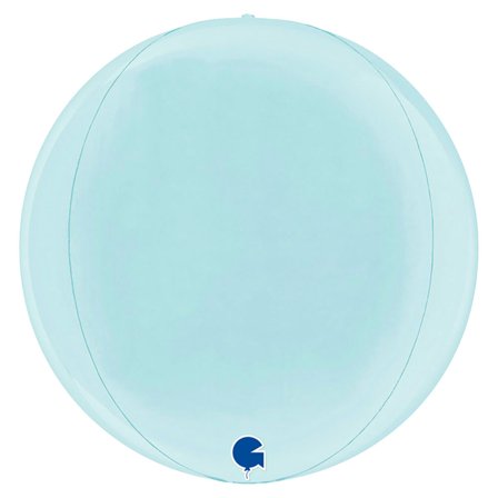 Globe Folieballong Pastell Blå