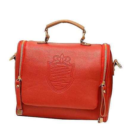 Kvinders Skuldertaske Crossbody Taske Lynlås Stor Kapacitet PU Læder Til Mobiltelefon