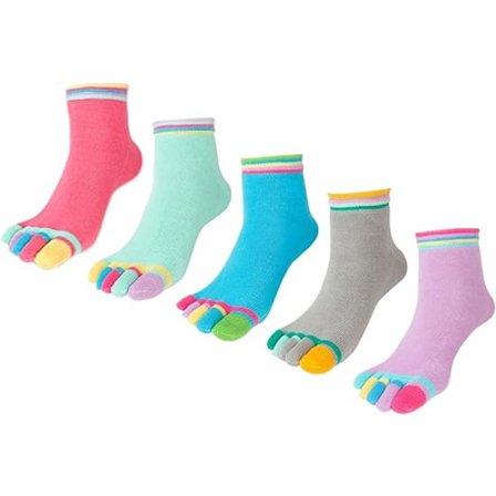 5 par tåstrømper til kvinder - Ingen irriterende syninger - Størrelser 38-42 - Bomuld