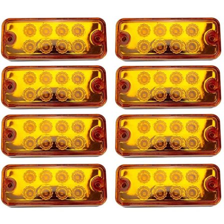 8X LED-sidemarkeringslys Bil Ekstern Lampe Advarsel Baklys Indikator Tilhenger Truck Signal Klareringslys Vanntett