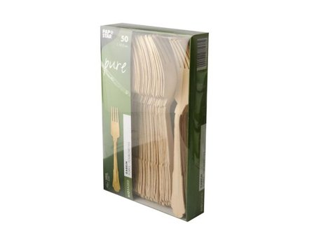 PAPSTAR Bestick Trägaffel Premium 50/fp - Lyreco - Kök och servering - Engångsartiklar - Engångsbestick