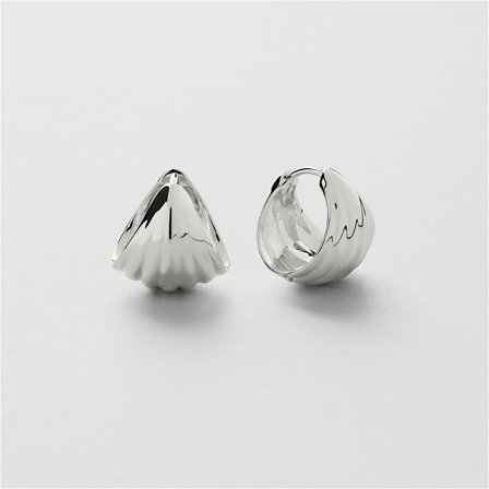 Feather Hoops - Örhängen - Sterling Silver - Safira