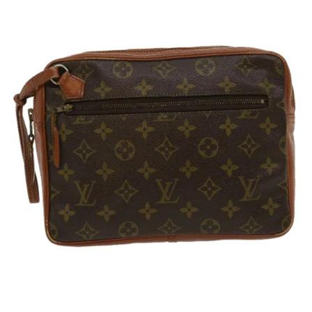Louis Vuitton Vintage Pre-ownedCanvasclutches Brun, Dame Vintage Tasker, Størrelse: ONE Size
