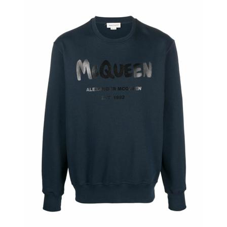 Alexander McQueen Sweatshirt , Blauw , Heren , Maat: XS