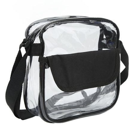 Transparent Messenger Bag PVC Axelväska med Justerbar Rem för Daglig Shopping Strandresor