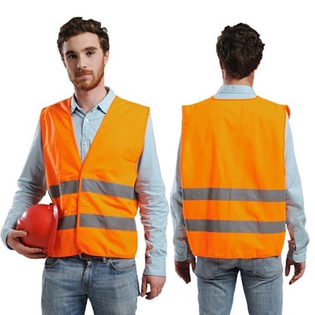 Refleksvest for menn og kvinner - godt synlig vest med nettingmateriale, sikkerhetsvest for byggearbeid og arbeidsklær_TF_TF