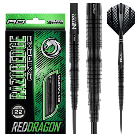 Red Dragon Darts Razor Edge Extreme Tungsten Steel Tip Darts 21g/22g/23g/24g professional Nitro Tech 90% Flights