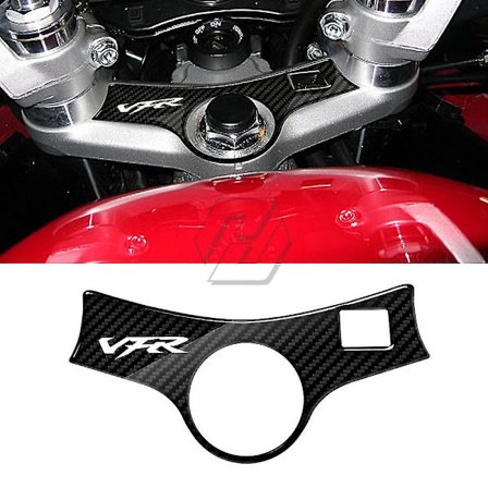 För Honda Vfr 800 2002-2006 3D Kolfiber-look Övre Styrhuvudsskydd