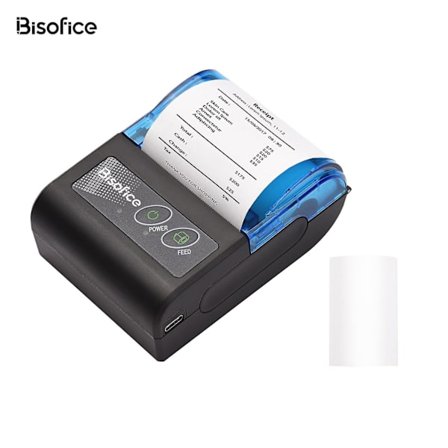 Bisofice Kannettava Mini Lämpötulostin 2 tuuman Langaton USB Kuitti Lasku Lipputulostin 58mm P