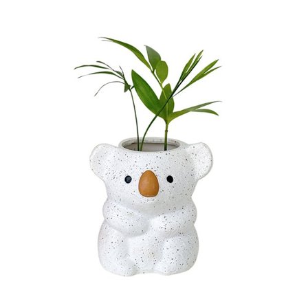 Koala-formet urtepotte, tegneserie dyrehavearbejde desktop potteplante, hoteldekoration sukkulent plante potteplante