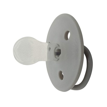 Mininor Sut Rund Silikone 2-pak Grå 6 mdr.+, Børn & Forældre, Sutter, Silikonesutter