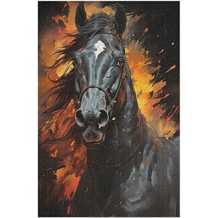 Heste puslespil til voksne 300 brikker træpuslespil puslespil til børn udfordrende spil[D]