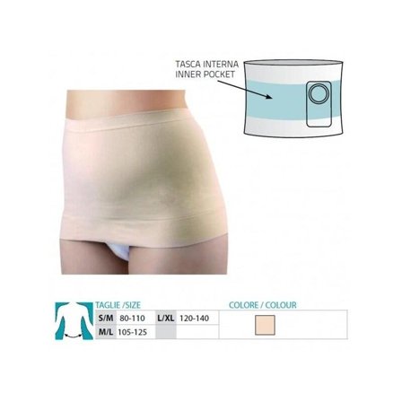 Orione Fascia Senza Cuciture Per Stomizzati Cod 3055 Beige Taglia
