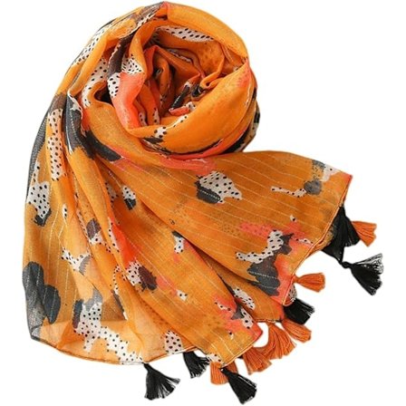 Dam Scarves Lätta Sjal Fashion Blommig Tryckt Fransar Scarf