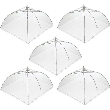 5-pak Skyddskåpa Flugkåpa, & Tårtlock, Vikbart Tårtkåpa, Kaklock & Mathuva Med Fruktflugnät Perfekt Fluga