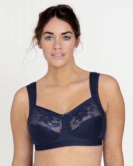 Kaarituettomat liivit Lovely Lace Support Tummansininen-B95-Miss Mary