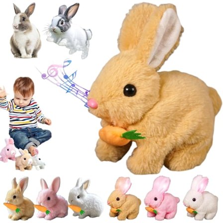 Käsintehty Realistinen Eläinpehmolelu, Vitality Bliss Pupu, Hyppäävä, Valoisa ja Korviaan Heiluttava, Täydellinen Pupujen Jäljittelijä, 