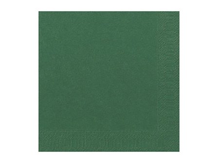 DUNI Servett 3-lagers, enfärgad, ¼-vikt, 33 cm, mörkgrön 125/fp - Lyreco - Kök och servering - Servetter och dukar - Servett - 3-lagers
