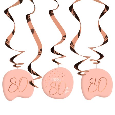 Happy 80th Hængende Pynt Lyserød