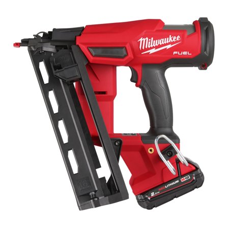 Milwaukee M18 FN 16GA-202X Dyckertpistol med batteri och laddare, Elhandverktyg