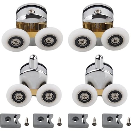 Suihkukaapin rullat, muoviset ovenpyörät, 4-6 mm lasille DIY, 23 mm halkaisija (2 ylä- ja 2 alarullaa) (23MM) [BR]