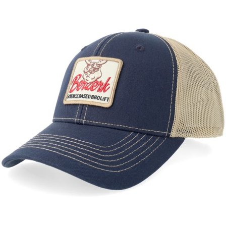 Berzerk - Blå trucker Keps - Jacked Moose Navy/Khaki Trucker @ Hatstore
