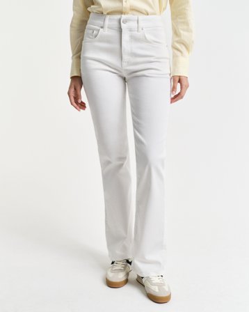 GANT Damen Weiße Slim Fit Schlagjeans (32)