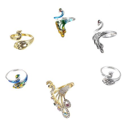 6 st Stickögla Virknål Ring Garn Guide Fingerhållare