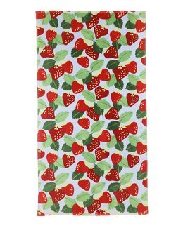 Rantapyyhe velour Mansikka 80x160 cm Vaaleansininen