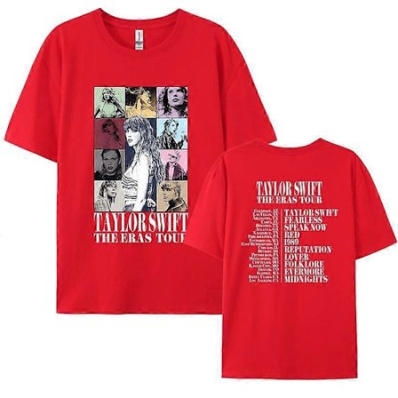 Luxora Unisex Taylor.Swift The Eras Tour Trykket T-skjorte Kortermet Rund Hals Casual Topper