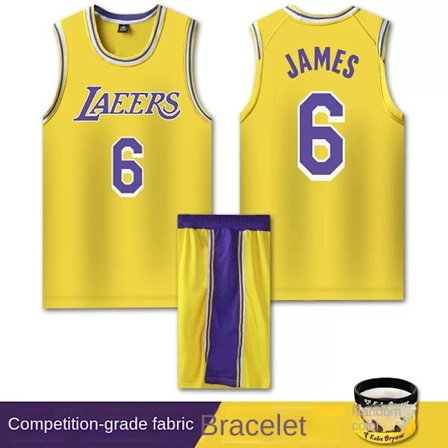 NBA Basketball Uniform LAL Gul kostym-nr. 6 James
