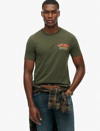 Superdry Mountain Relaxed Tee - Green - S