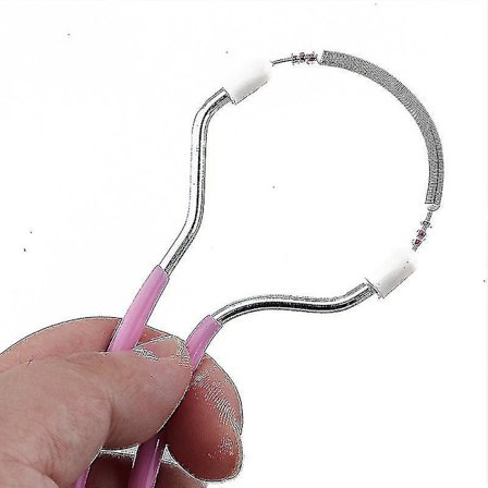 Sikker Håndholdt Fjærrull Ansiktshårfjerning Epilator Skjønnhet Epilator (4 stk, Blå og Rosa)