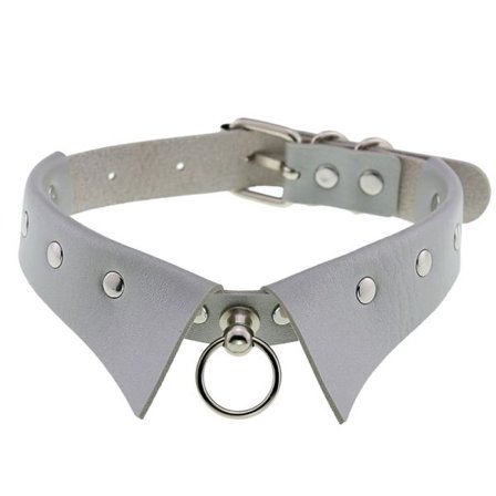 Läder Choker Punk Krage Dam Nitar Dubbade Chocker