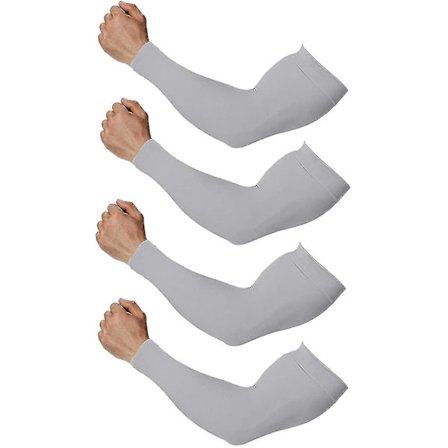 Arm Sleeves til Mænd og Kvinder, Ærmer til at Dække Arme til Mænd og Kvinder 4-par grå (Ny og gammel stil